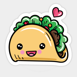 Kawaii Taco Sticker